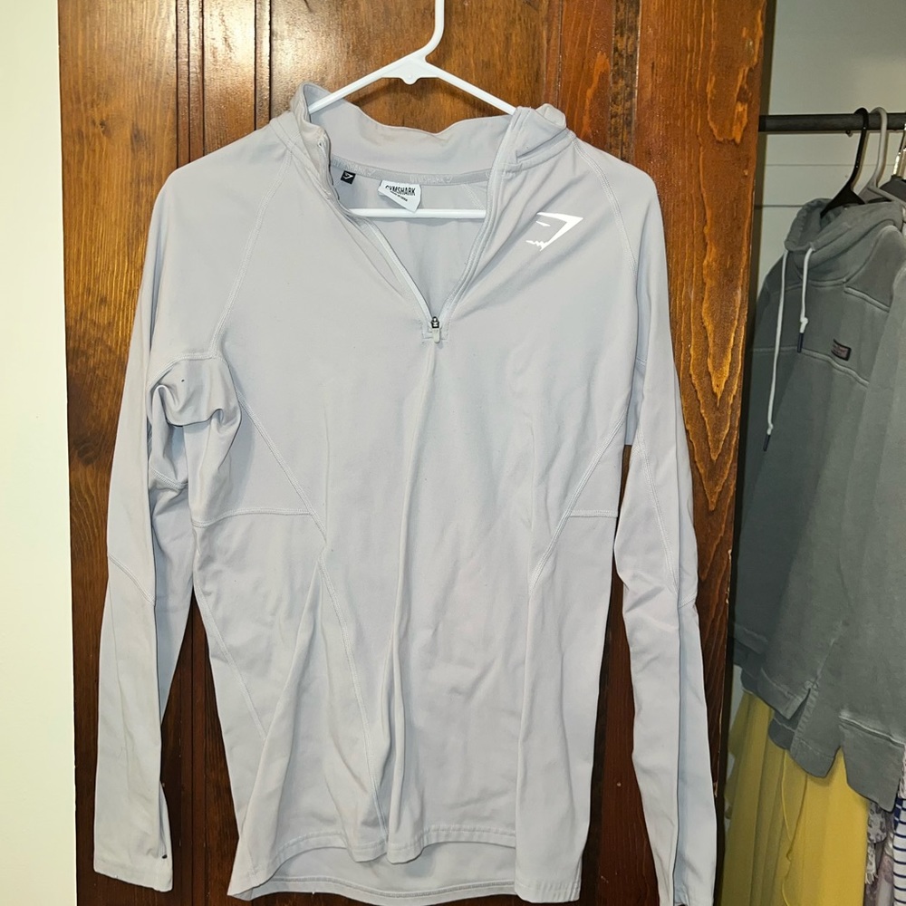 GYMSHARK grey 1/4 zip pullover